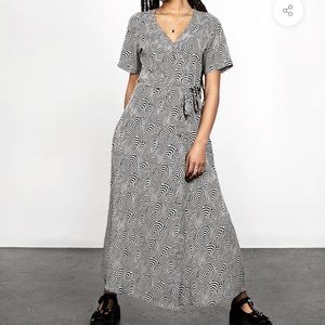 Disturbia summers printed wrap dress